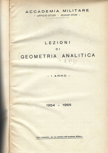 Lezioni geometria - lezioni, di