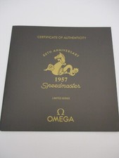 OMEGA 50° Anniversario 1957 Edizione Limitata Speedmaster Certificato di Autenticità