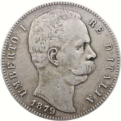 Moneta italia lire 1879 r - italia,