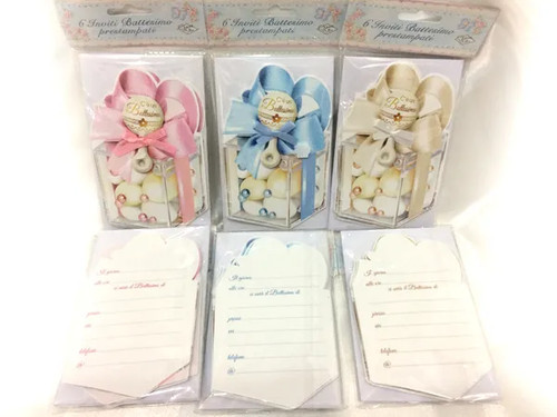 Inviti battesimo con busta - busta, 6pz