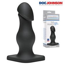 Doc Johnson Plug Anale in Sil-A-Gel - Punta Fallica, Imbottito, Base Diamantata