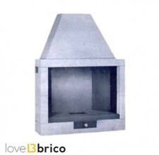 Camino prefabbricato con focolare in ghisa 125 x 60 cm Di Fiore