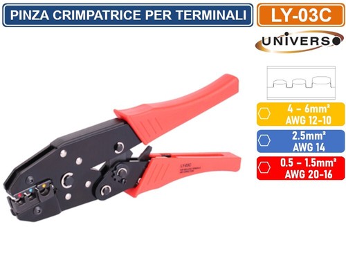 Pinza crimpatrice per - pinza,
