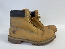 Timberland Stivali Uomo 11.5 Beige Grano Nubuck Premium Impermeabile Abbigliamento da Lavoro 10061