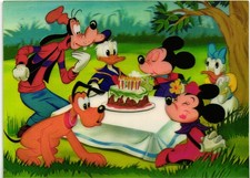 WALT DISNEY - 3D Lenticular - TOPOLINO, Mickey Mouse - PAPERINO - MINNIE - #223