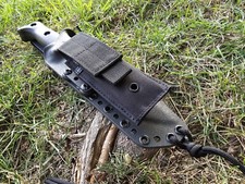 KA-BAR BK7 Guaina Kydex, TACO 2.0, DANGLER, SUPPORTO FS e asta, marsupio, cordino (nero)