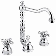 RUBINETTO  LAVABO 3 FORI CROMO DECO' OLD GARANZIA 2 ANNI VITONE CERAMICO