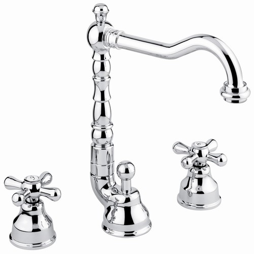 Rubinetto lavabo fori cromo - rubinetto,