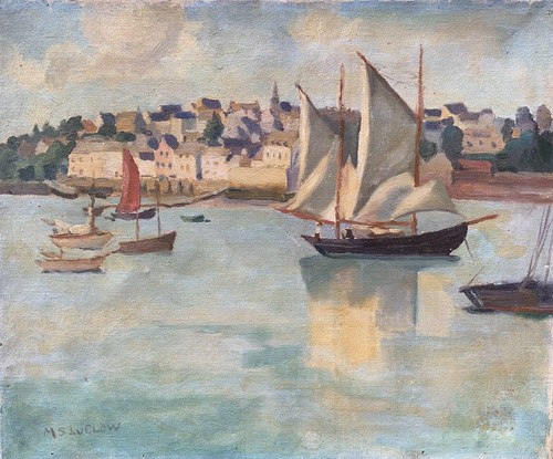 Quadro antico porto - quadro, nave