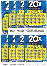 GRATTA E VINCI 20X SERIE COMPLETA DI RETRI LEGGERMENTE GRATTATI  PERFETTI V.FOTO