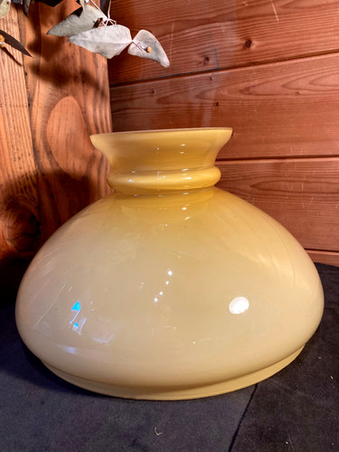 Grand globe opaline jaune - grand,