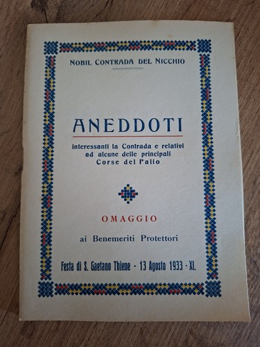 Siena palio 1933 - siena, contrada