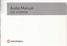 VAUXHALL Audio Manual CDC 40 OPERA 2004 Manuale di istruzioni OPEL Handbook RN