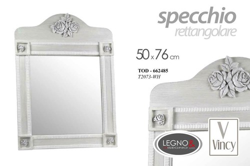 Specchio rettangolare legno - rettangolare, in