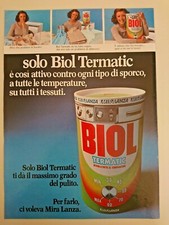 Pubblicità vintage advertising detersivo BIOL TERMATIC MIRA LANZA 1975