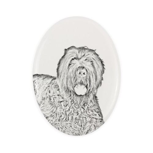 Terrier nero russo lapide con - russo,