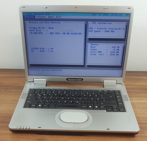 Notebook packard bell - 15,4",