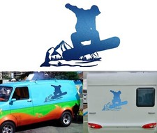 Snowboard Montagne, Adesivo In
