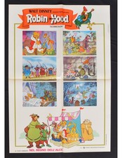 manifesto ROBIN HOOD Walt Disney Reitherman Little volpe 1 edizione 1974 S04