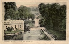 Warwick Castle Avon and Old Mill vintage postcard s283
