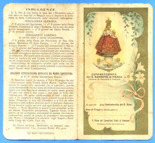 Santino holy card - holy, s.