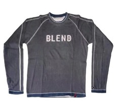 T Shirt Uomo Maglia Blend Grigio Manica Lunga Taglia L Vintage