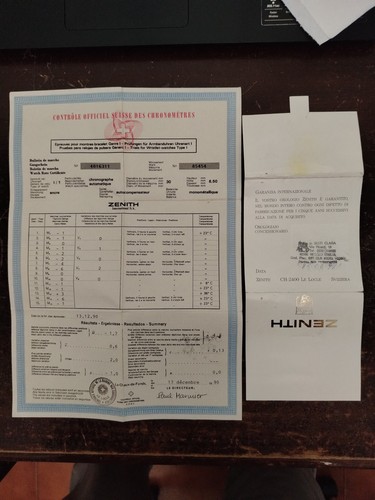 Zenith garanzia certificato - zenith,