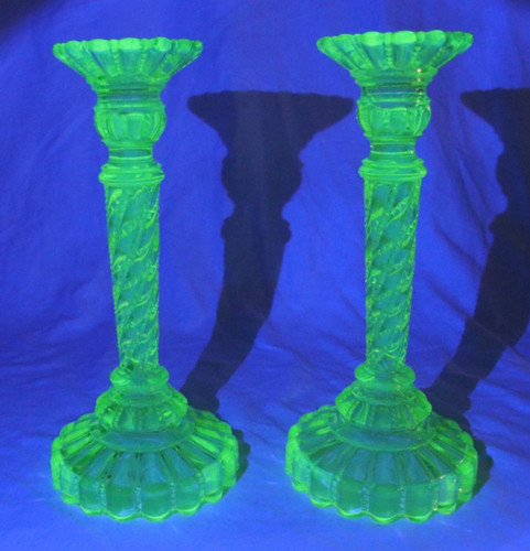 Coppia candelabri vetro - coppia,