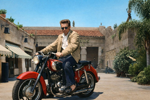 Attore james dean vintage - attore, moto