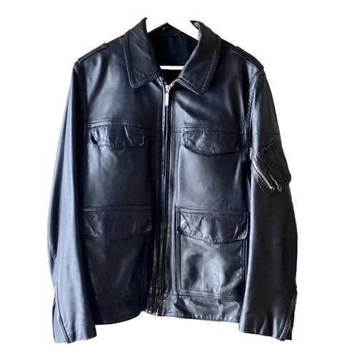 Giacca pelle polizia - pelle,