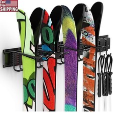 Ski Wall Rack Holds 8 Pairs