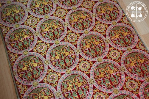 Silk brocade medieval - brocade,