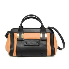 Borsa a tracolla Chloe Little Alice 3S0158 in pelle di cammello nera vintage ...