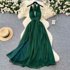 Vestito lungo verde boho - vestito,