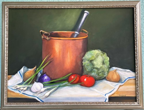 Dipinto olio firmato natura
