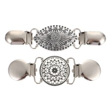 2 Pezzi Retro Scialle Clip