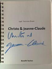 CHRISTO&JEANNE CLAUDE autografo su Taschen Diary 1996 - Autenticato COA-R