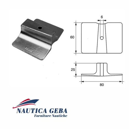 Anodo zinco placca - , piede
