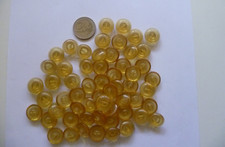 55 BOTTONI BOMBE' RESINA TRASPARENTE GIALLO DIAMETRO 1,7 CM VINTAGE MERCERIA