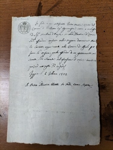 Documento antico foggia - antico,