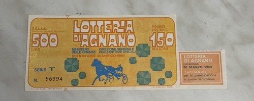 Biglietto lotteria agnano - biglietto,
