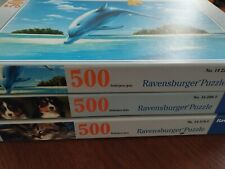 3 scatole di puzzle ravensburger 500 pezzi. soggetti animali