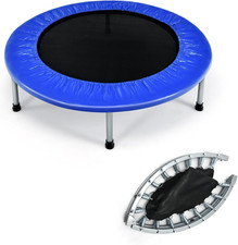 Mini Trampolino Ø96 Cm, Elastico per Fitness Pieghevole, per Bambini Con Capacit
