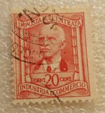 MARCA DA BOLLO-REGNO D'ITALIA-IMPOSTA SULL'ENTRATA INDUST. E COM.-20CENT-1940