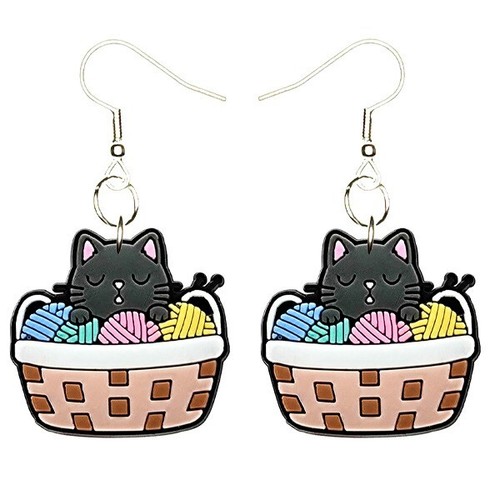 Orecchini gatto gattino fatti - gatto,