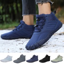 Stivali da neve uomo donna invernali outdoor escursionismo scarpe caldo peluche piedi nudi caviglia