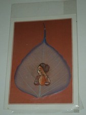 BEL DIPINTO A MANO SU FOGLIA