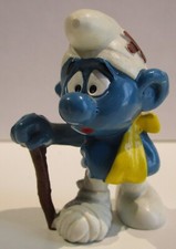 183-PUFFI-PUFFO FERITO-INJURED-2.0097-HONG KONG© 1978 PEYO SCHLEICH Ⓢ-USATO