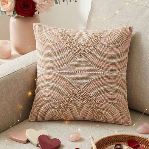Boho copricuscino con perline - boho,