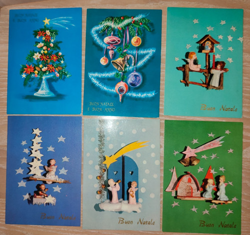 Cartolina buon natale - buon,